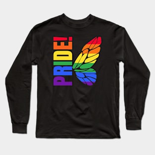 Pride Butterfly, Rainbow Colours Long Sleeve T-Shirt